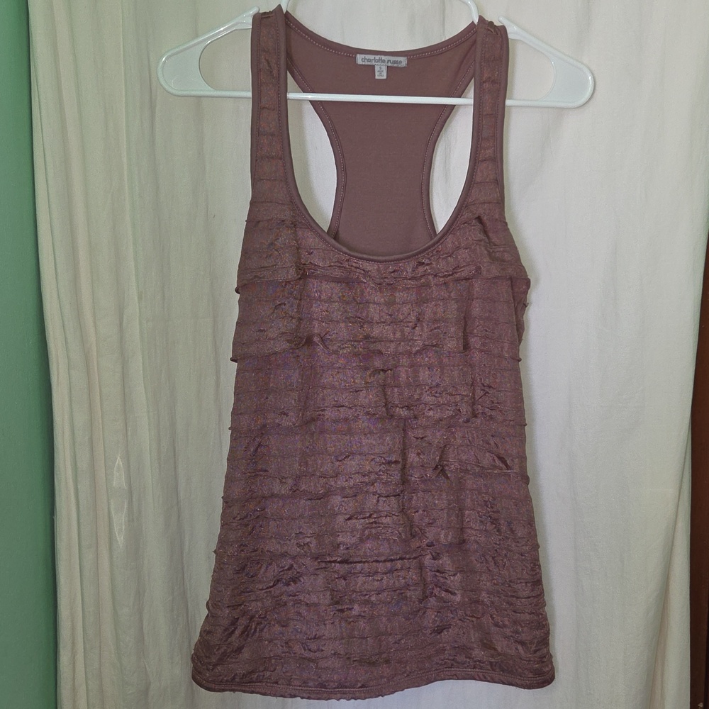 Vintage Y2k Ruffle Tank Top